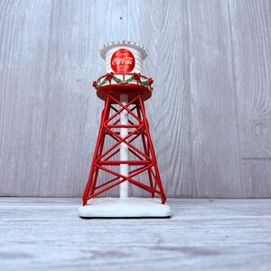 COCA-COLA Christmas Railroad Accessory Collection water tower Christmas village